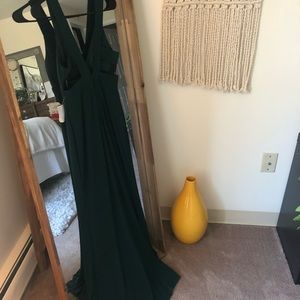 Open back formal maxi dress